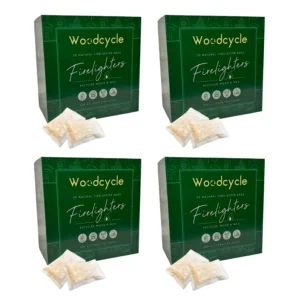 Natural Firelighter Bags: 200 Recycled Wood Firelighter Tea Bags