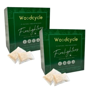 Natural Firelighter Bags: 100 Recycled Wood Firelighter Tea Bags